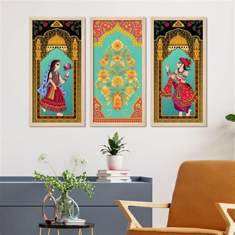Buy Beautiful Set of 3 Wall Frames at Vibecrafts