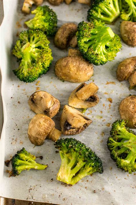 Roasted Broccoli and Mushrooms Recipe - Build Your Bite