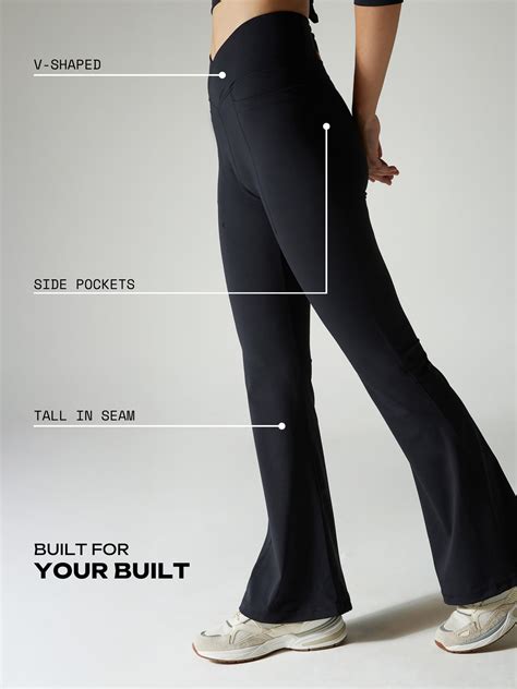 Obsidian Black Tall Hourglass Flared Leggings – CAVA Athleisure Pvt Ltd