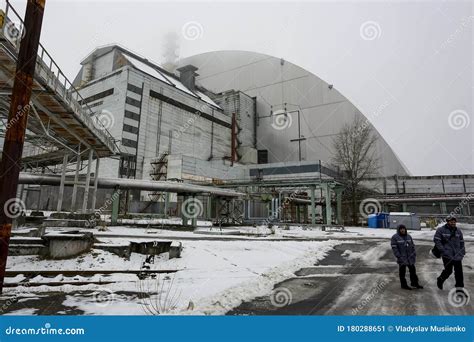 New Safe Confinement Above Remains of Reactor 4 and Old Sarcophagus at ...