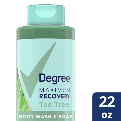 Degree Exfoliating Liquid Body Wash Tea Tree Epsom Salt Electrolytes ...