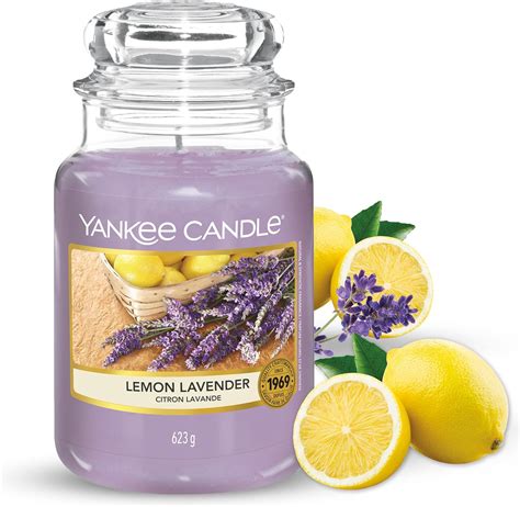 Amazon.com: Yankee Candle Lemon Lavender Scented Classic 22oz Large Jar ...