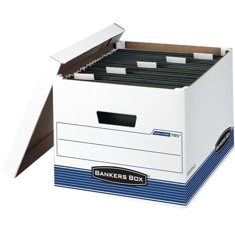 Bankers Box 00785 HANG'N'STOR Storage Box, Legal/Letter, Lift-Off Lid ...