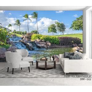 Jual Ready Wallpaper Dinding Custom Gambar Pemandangan Alam 3D Air ...