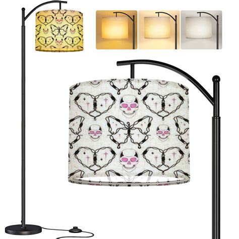 Arc Floor Lamp Y2k fun Dark mood Seamless Goth skull wire barbed ...