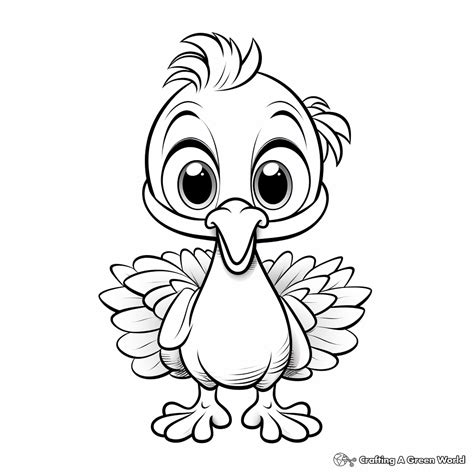 Cute Turkey Coloring Pages