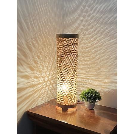 Buy kraftinn Bamboo Table Lamp, Brown, Pack of 1 Table Lamp Online at ...