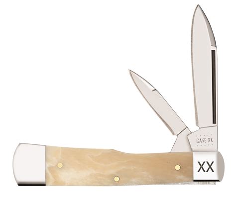 Case XX Smooth Natural Giraffe Bone Gunstock Stainless Pocket Knife ...