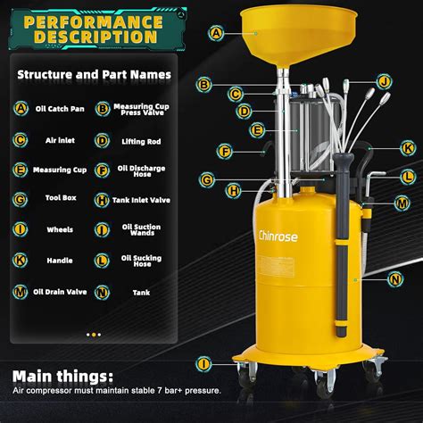 Chinrose 2024 Upgraded Design Waste Oil Drain Tank, Pneumatic India | Ubuy