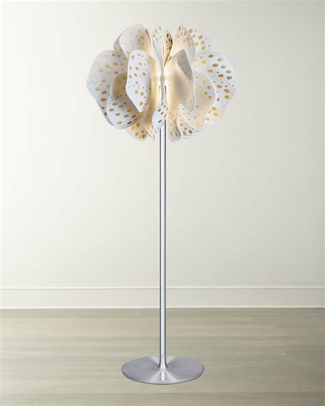Lladro Nightbloom White Gold Floor Lamp | Neiman Marcus