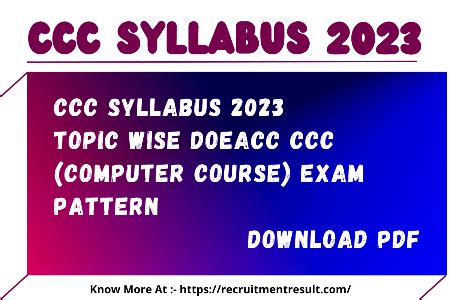CCC Course Syllabus Pmkvy PDF 的图像结果