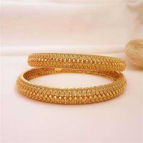 Buy Qala Rajasthani Gold Bangles 22 KT yellow gold (33.5 gm). | Online ...