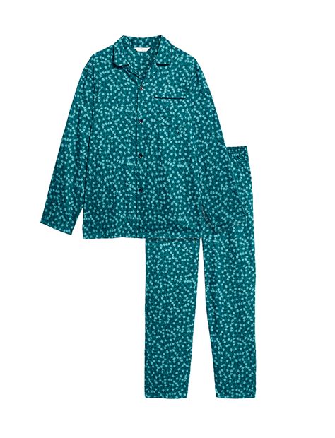 Buy Pure Cotton Floral Pyjama Set at Marks & Spencer