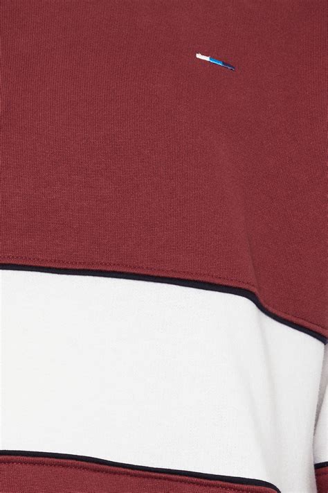 BadRhino Big & Tall Burgundy Red Quarter Zip Sweatshirt | BadRhino