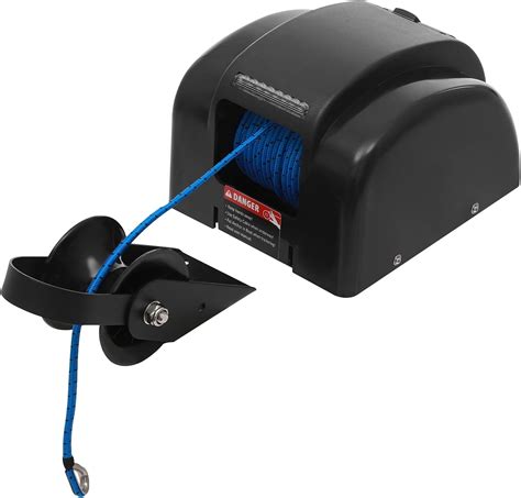 Electric Boat Anchor Winch Kit - Heavy Duty Marine Windlass System with 100ft Rope & Remote ...