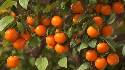 Premium Photo | Orange fruit on the trees