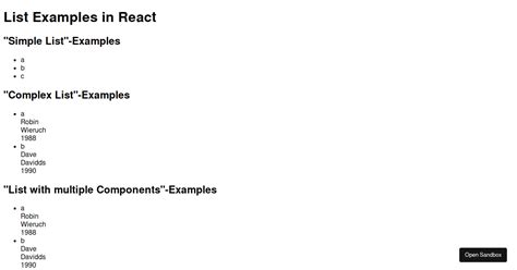 Image result for React App Service List Example