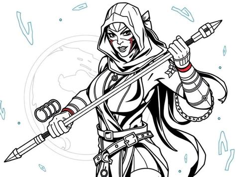 Kitana Mortal Kombat Coloring Pages - Mortal Kombat