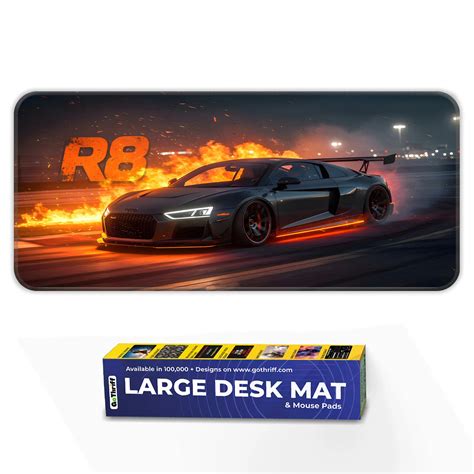 Audi R8 Flames Night Racing Deskmat – GoThirff