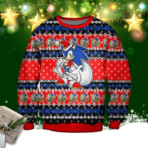 Sonic Ugly Christmas Sweatshirt, Sweater - RobinPlaceFabrics