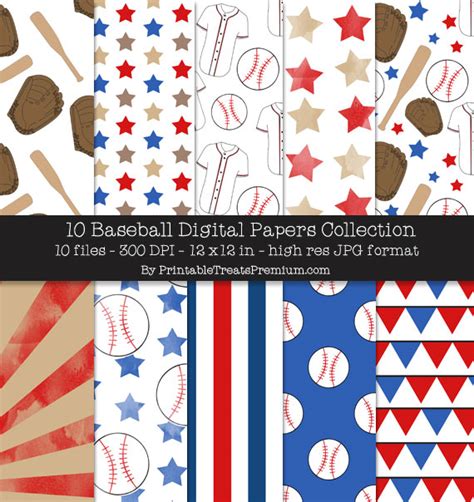 Baseball Scrapbook Paper 的图像结果