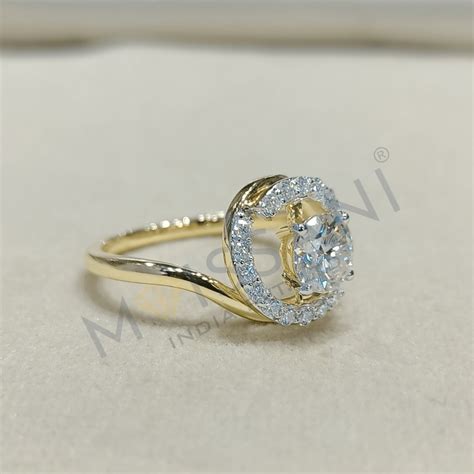 Moissanite Round Shape Ring-lR00252 - Moissani.in