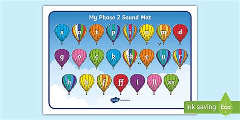 Phase 2 Sound Mat on Hot Air Balloons (teacher made)