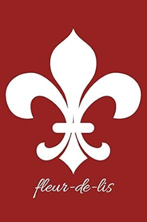 fleur-de-lis - Brick Red Blank Notebook: 101 Pages, 6 x 9 Journal, Soft ...