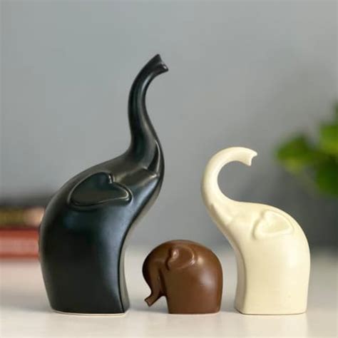 Buy Cortina Ceramic Elephant Statue for Home Decor - Aesthetic Home ...
