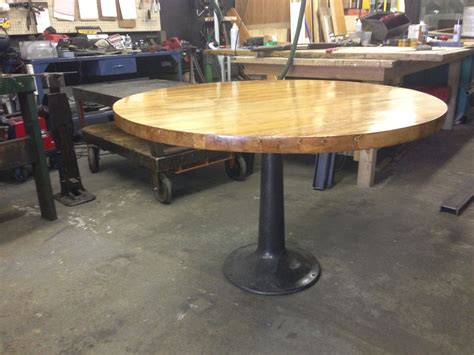Round Butcher Block Table