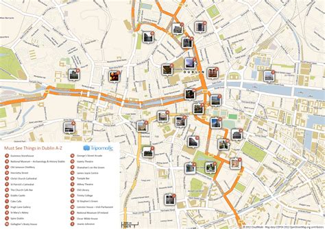 Map of Dublin Attractions | Free Printable