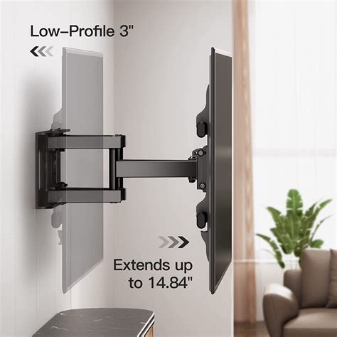 Buy Full Motion TV Wall Mount for Most 37-75 Inch Flat Wall Bracket TV ...