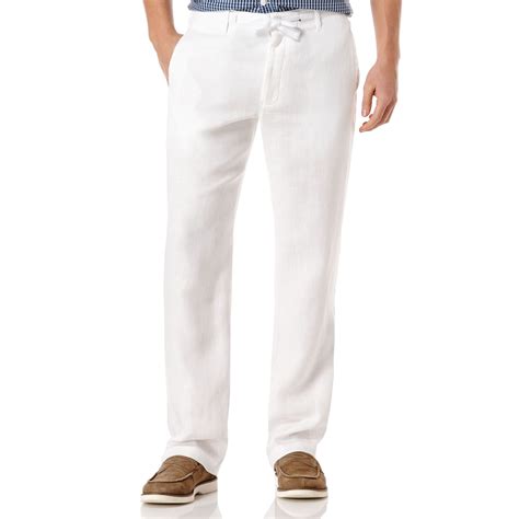 Mens White Linen Drawstring Pants Beach at Willian Meier blog