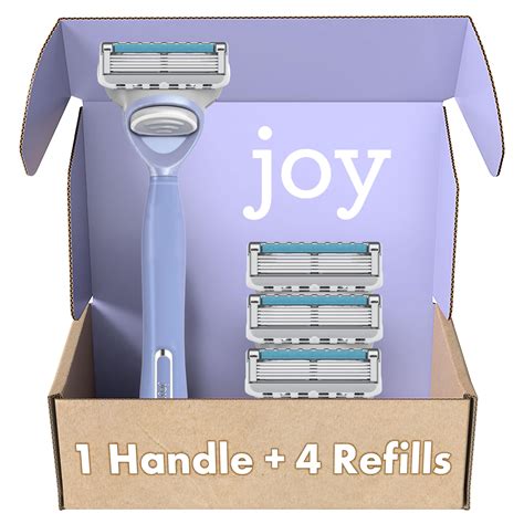 Amazon.com: joy Razors for Women, 1 Handle, 4 Razor Blade Refills ...
