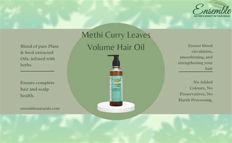 ENSEMBLE Combo Pack of Herbal Hair Pack (120gms) and Methi Curry Leaves ...