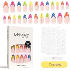 Buy Beetles Press On Nails, French Tips False Nails with Design for ...