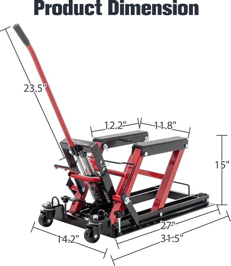 VISRACK Hydraulic Motorcycle Lift Jack, 1500 LBS Capacity India | Ubuy