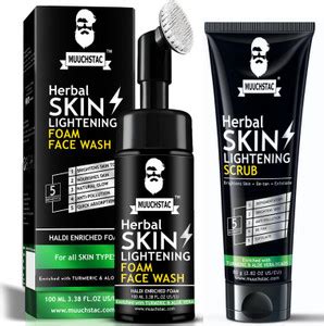 MUUCHSTAC Herbal Skin Lightening Scrub Skin Lightening Haldi (Turmeric ...