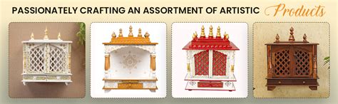 Kamdhenu Art and Craft Wooden Temple/Home Temple/Pooja Mandir/Pooja ...