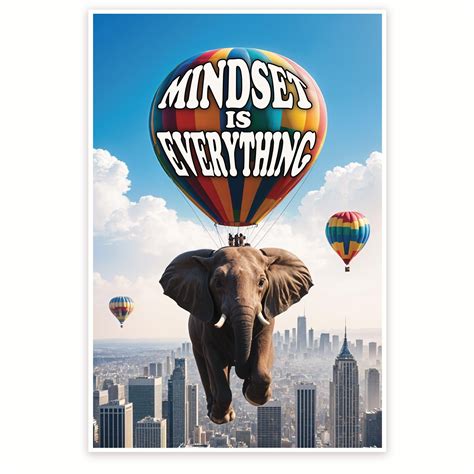Mindset Is Everything Poster - Powerful Inspiring Encouraging - Funny ...