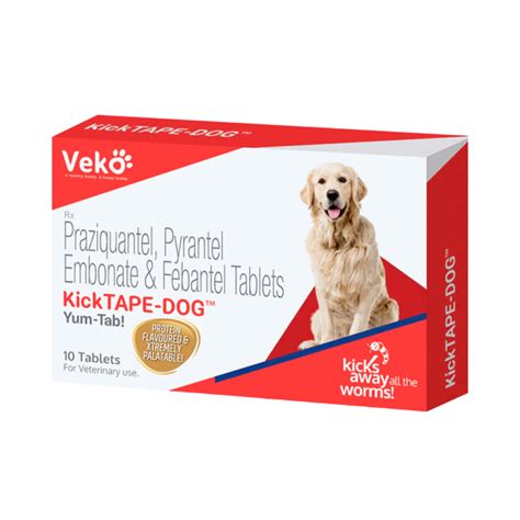 Veko Kicktape Deworming Tablets for Dogs – Pack of 10 Tablets | Supertails