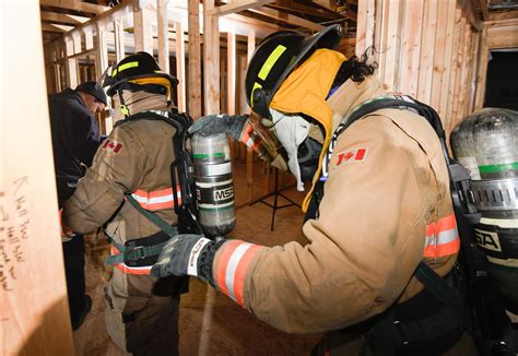 Portage Fire Department Volunteer Firefighter Training at Bailey Homes
