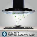 Elica WD TFL HAC 90 MS NERO with Installation Kit Included Auto Clean ...