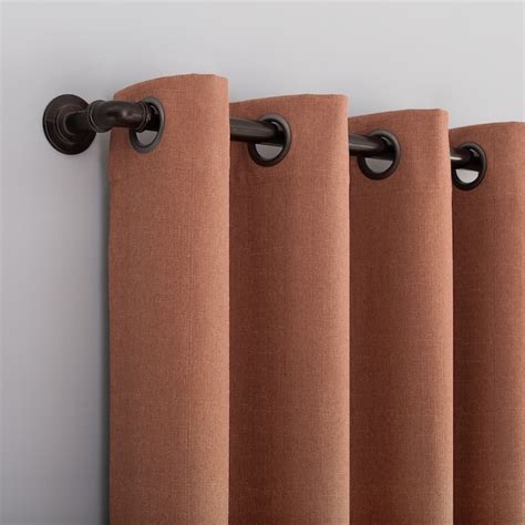 Sun Zero 96-in Terracotta Orange Blackout Standard Lined Grommet Single ...