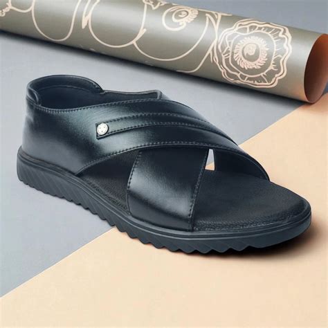 EAGLE P977372 Men's BLACK Sandal/Extra Soft Touch Free,Archfit Sandal ...