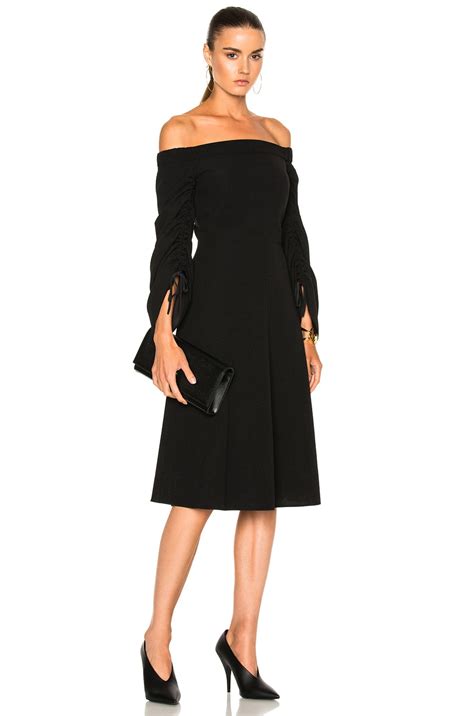 Tibi Tie Sleeve Dress in Black | FWRD