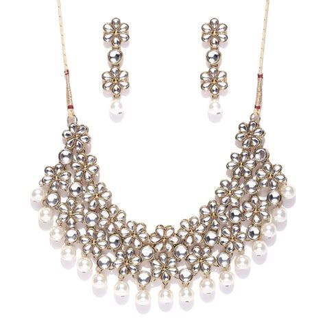 Zaveri Pearls garden Flower Necklace Set-ZPFK4300 : Zaveri pearls ...