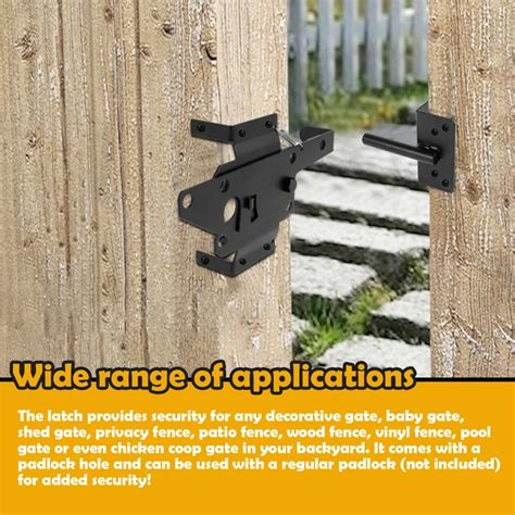 Self Locking Fence Gate Latch 2Pcs Self Locking Gate Latch Automatic ...