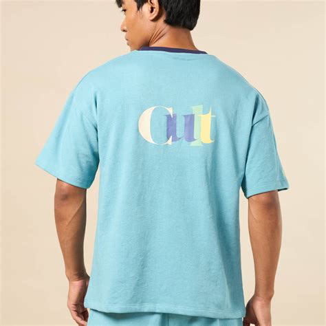 Buy Men's Blue Cult Brand Carrier Oversized T-shirt Online in India ...