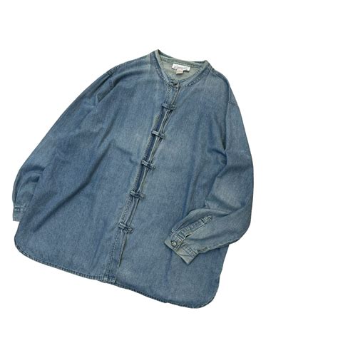 H SILHOUETTES DENIM CHINA SHIRT 3X | skrova